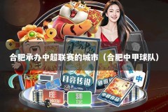合肥承办中超联赛的城市（合肥中甲球队）