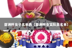 亚洲杯女子名单表（亚洲杯女篮队员名单）